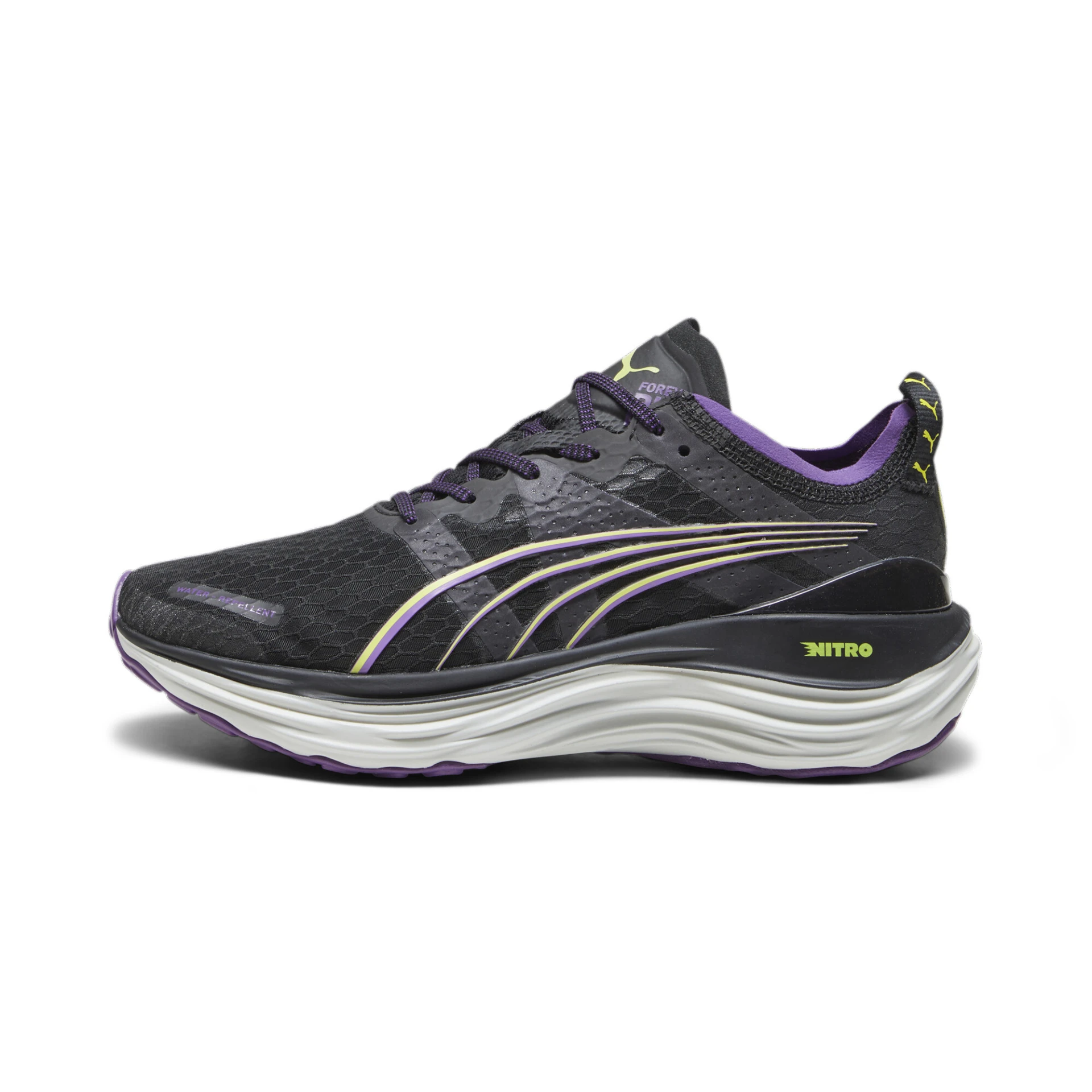PUMA ForeverRun_Nitro_WTR_Wns 378473 001 PUMA BLACK-PURPLE POP-YELL