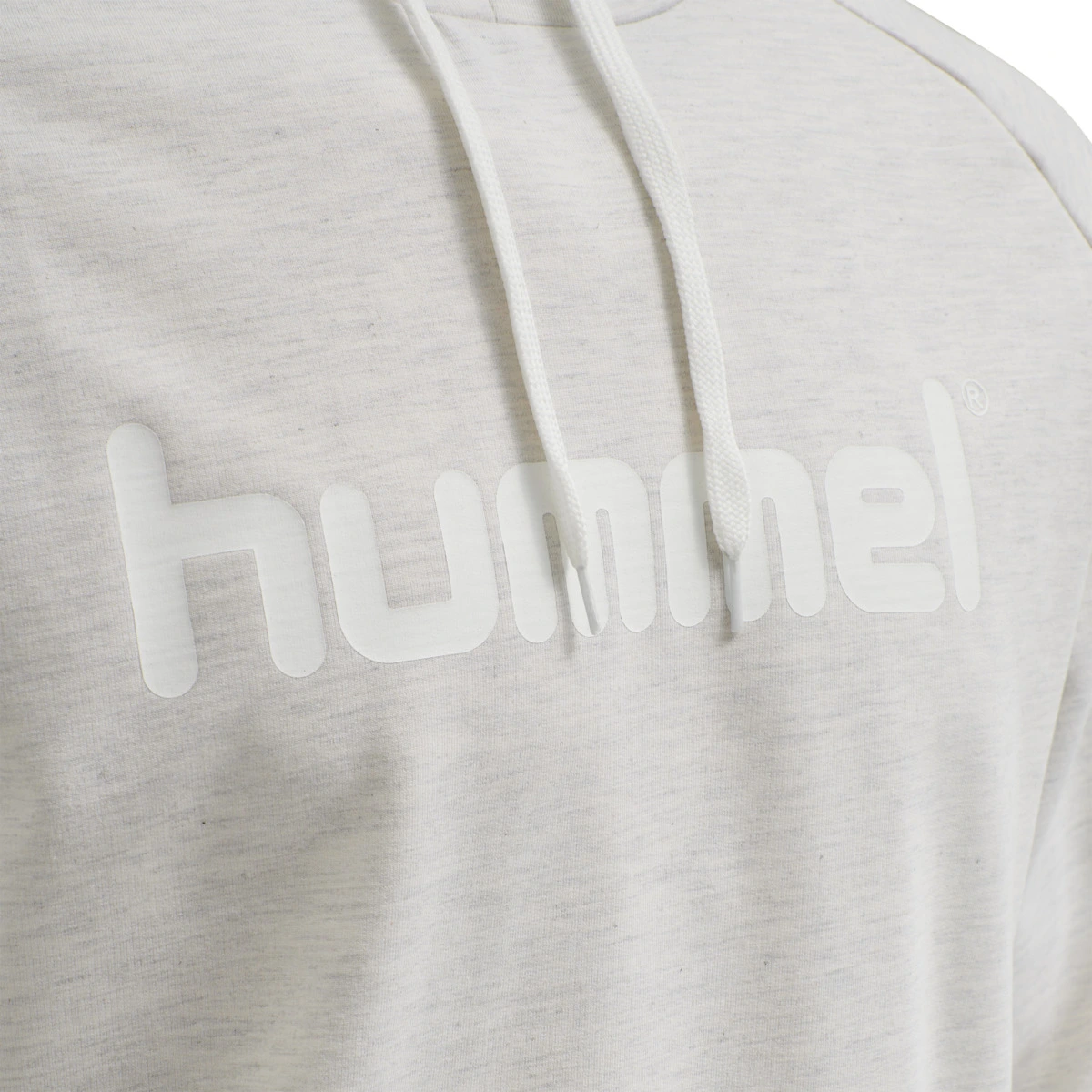 HUMMEL Fussball___Teamsport_Textil___Sweatshirts_Cotton_Logo_Hoody_Schwar 203511 9158 EGRET MELANGE