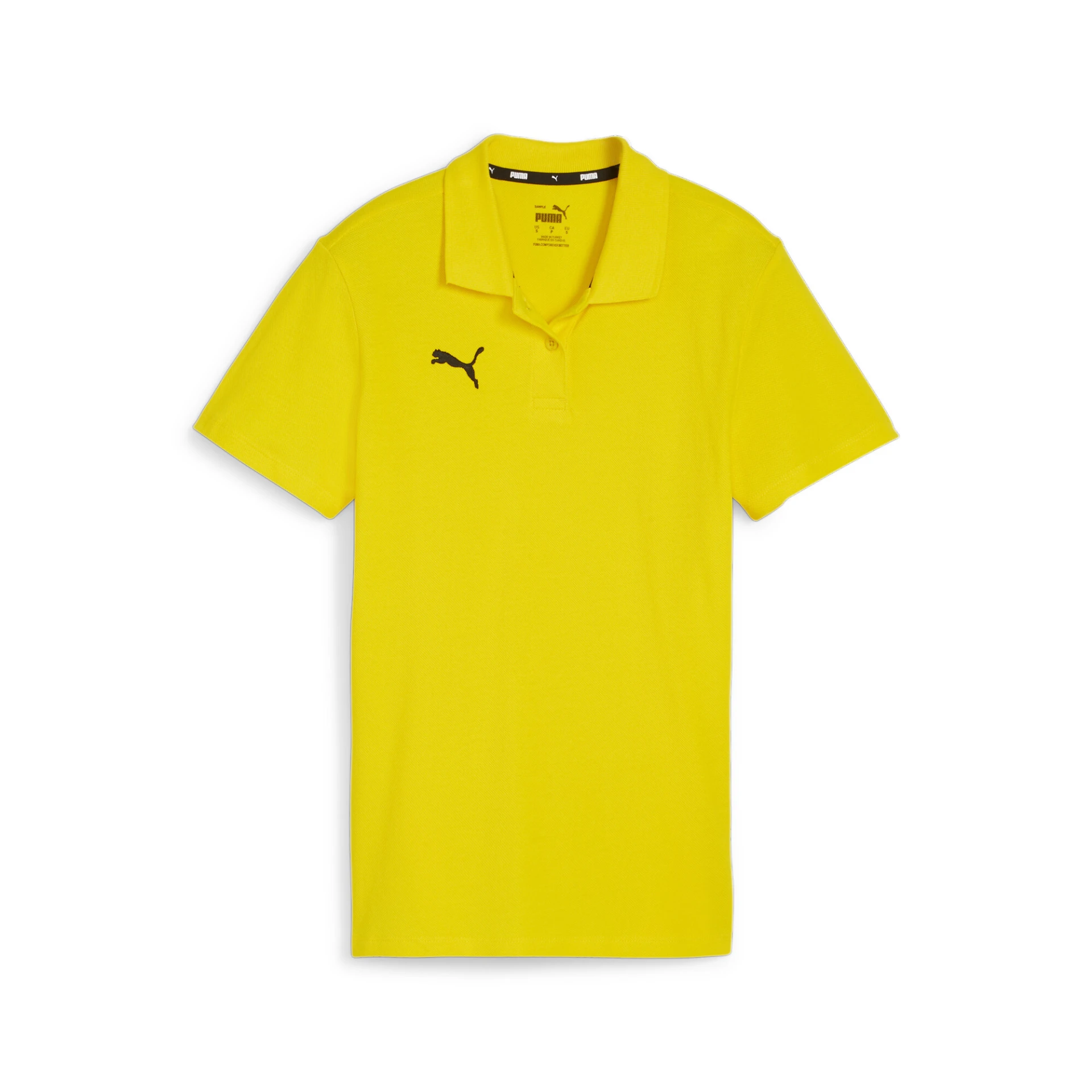 PUMA teamGOAL_Casuals_Polo_Wmn 658607 007 Faster Yellow-PUMA Black