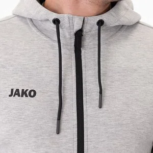 JAKO Herren_Kapuzenjacke_Premium_Basics A4T023HR6829 40 hellgrau meliert