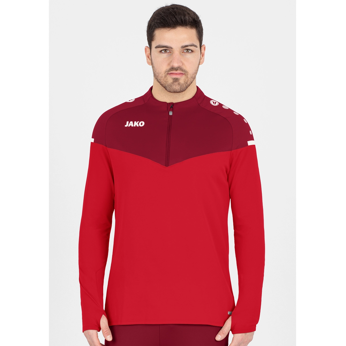 JAKO Herren_Ziptop_Champ_20 A4T002EM8620 01 rot/weinrot