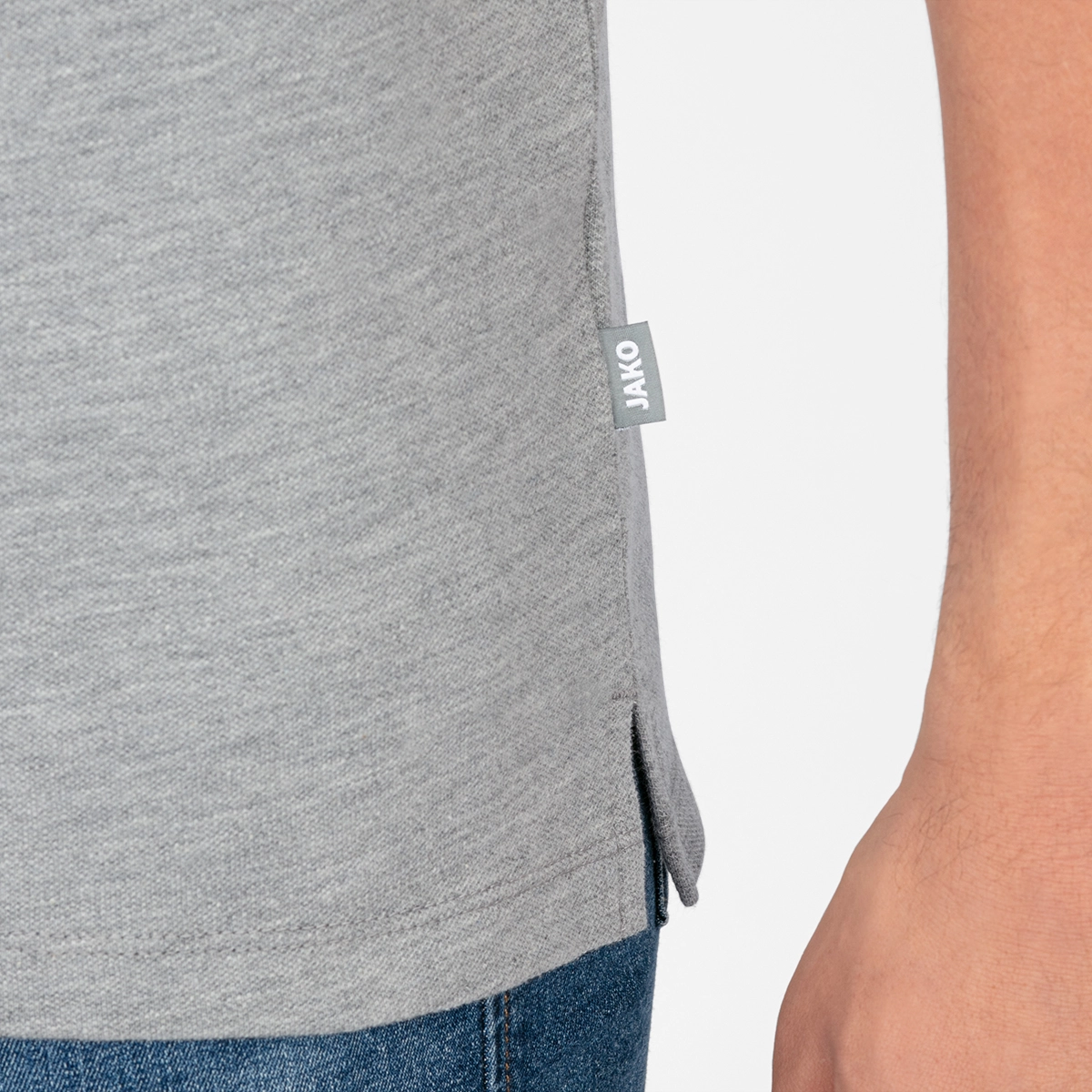 JAKO Polo_Organic_Stretch A4T023DAC6321D 520 hellgrau meliert