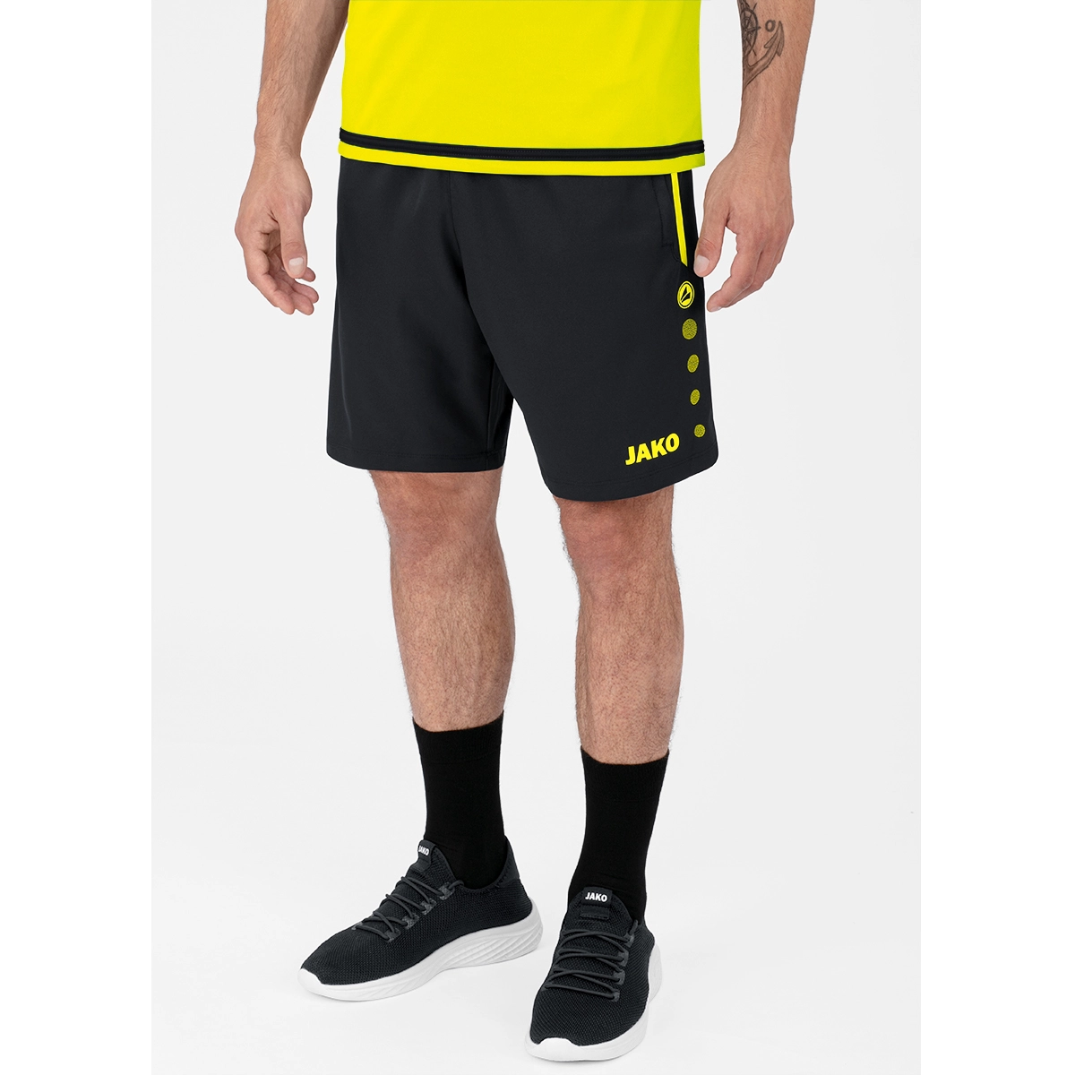 JAKO Kinder_Short_Competition_20 6218K 33 schwarz/neongelb
