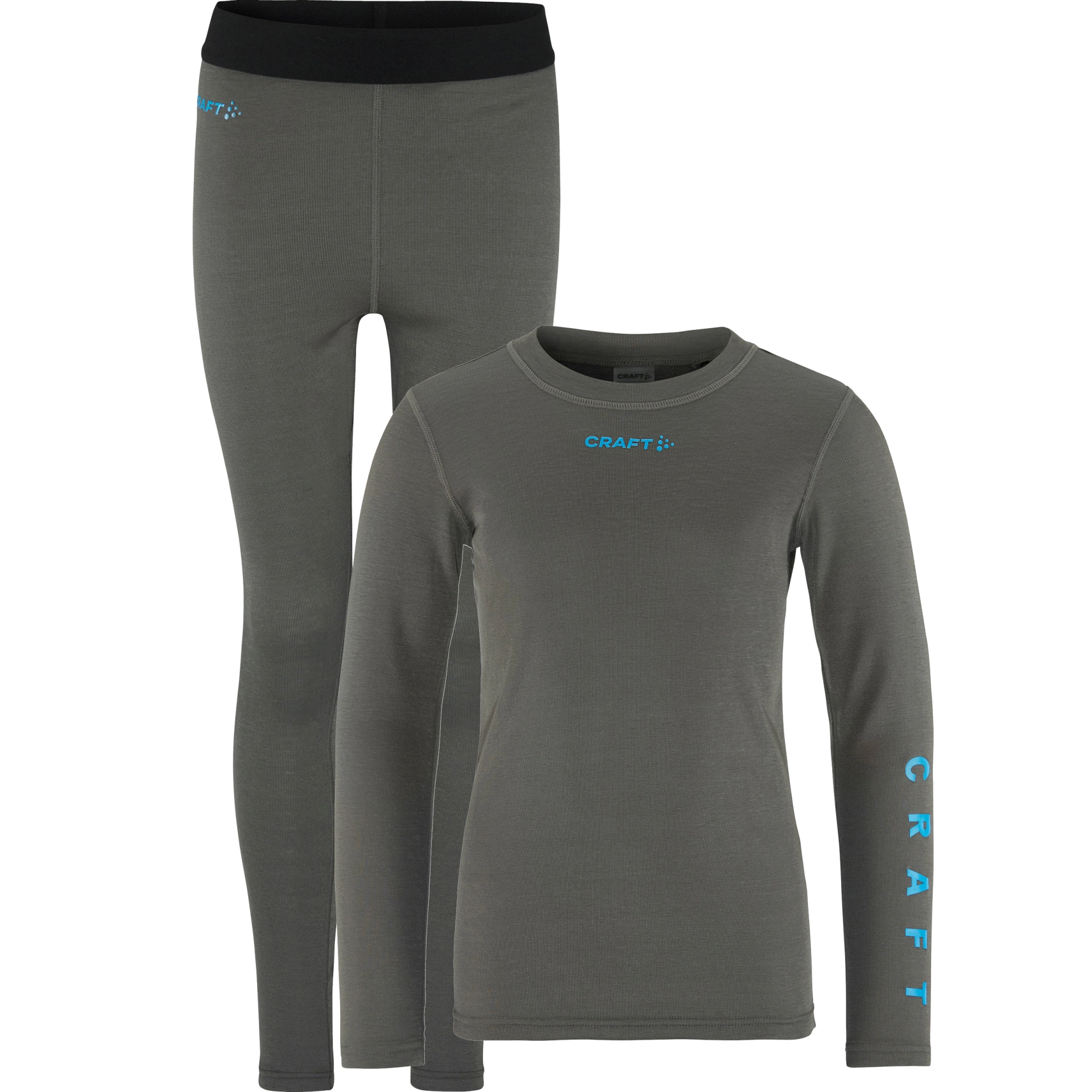 CRAFT CORE_WARM_BASELAYER_SET_JR 1909712 985355 GRANITE/RAY