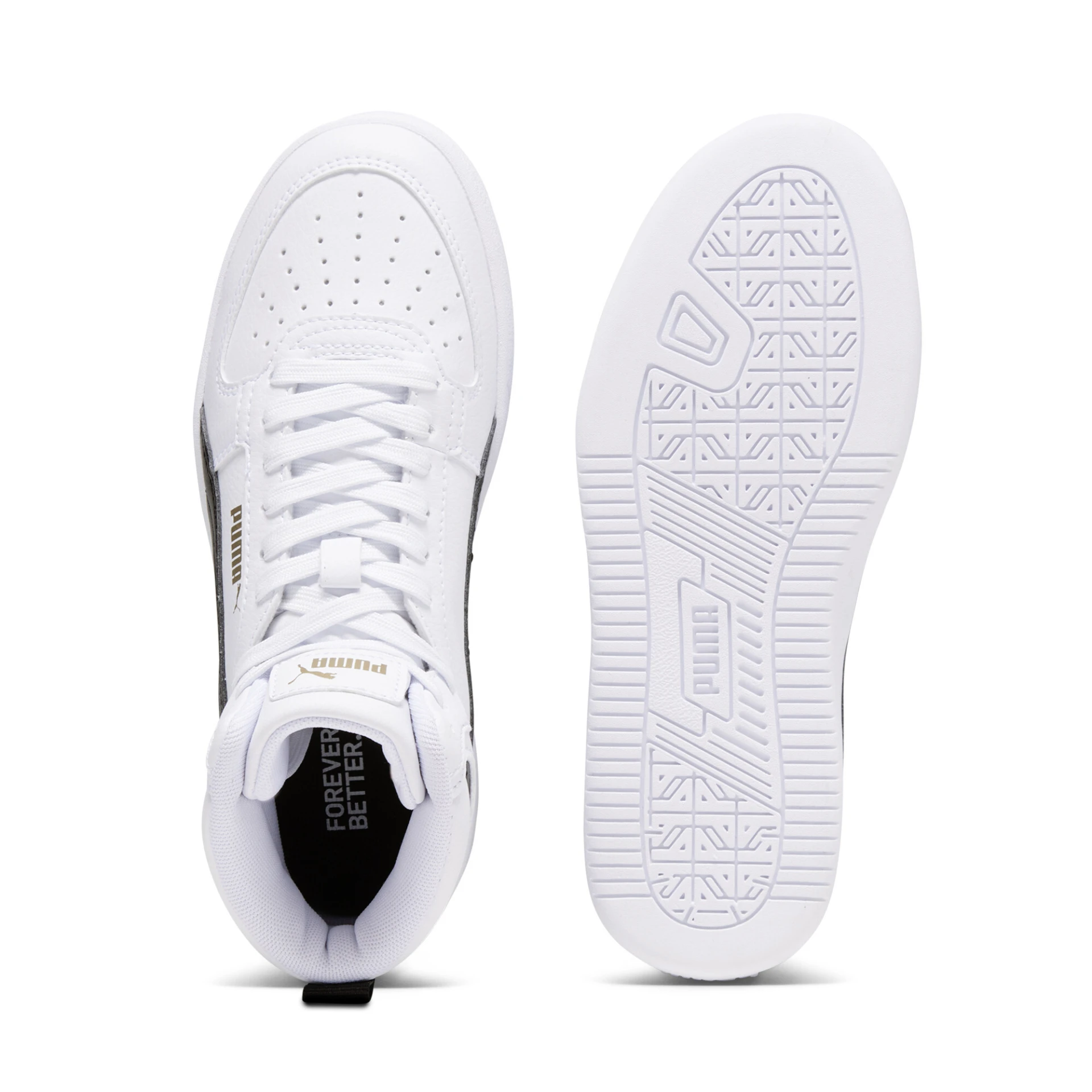 PUMA Puma_Caven_20_Mid_Jr 393842 001 PUMA WHITE-PUMA BLACK-GOLD