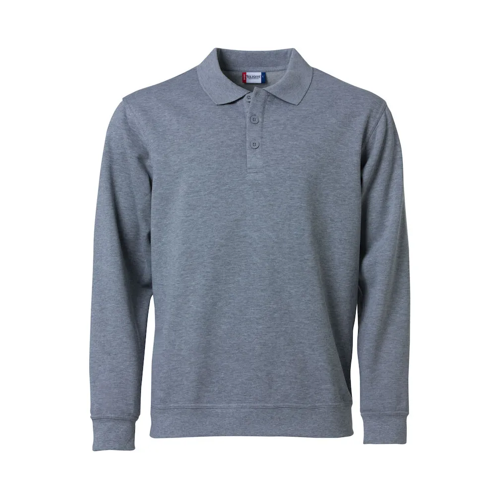 CLIQUE Basic_Polo_Sweater 021032 95 grau meliert