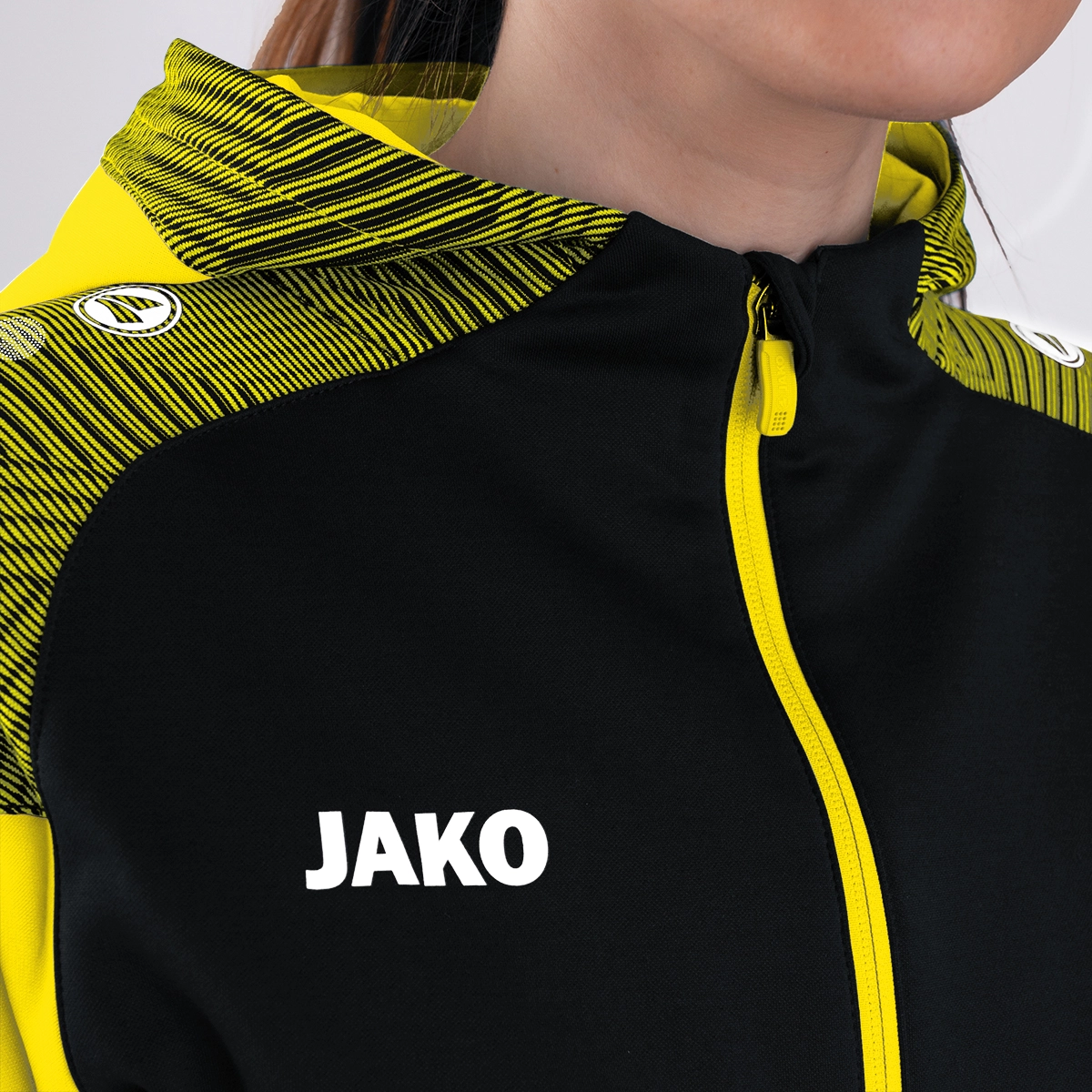 JAKO Kapuzenjacke_Performance 6822K 808 schwarz/soft yellow