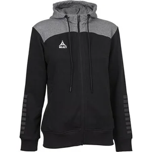 SELECT Damen_Hemd_Kapuzen_Sweatjacke_Oxford_v22 62580 101 schwarz grau