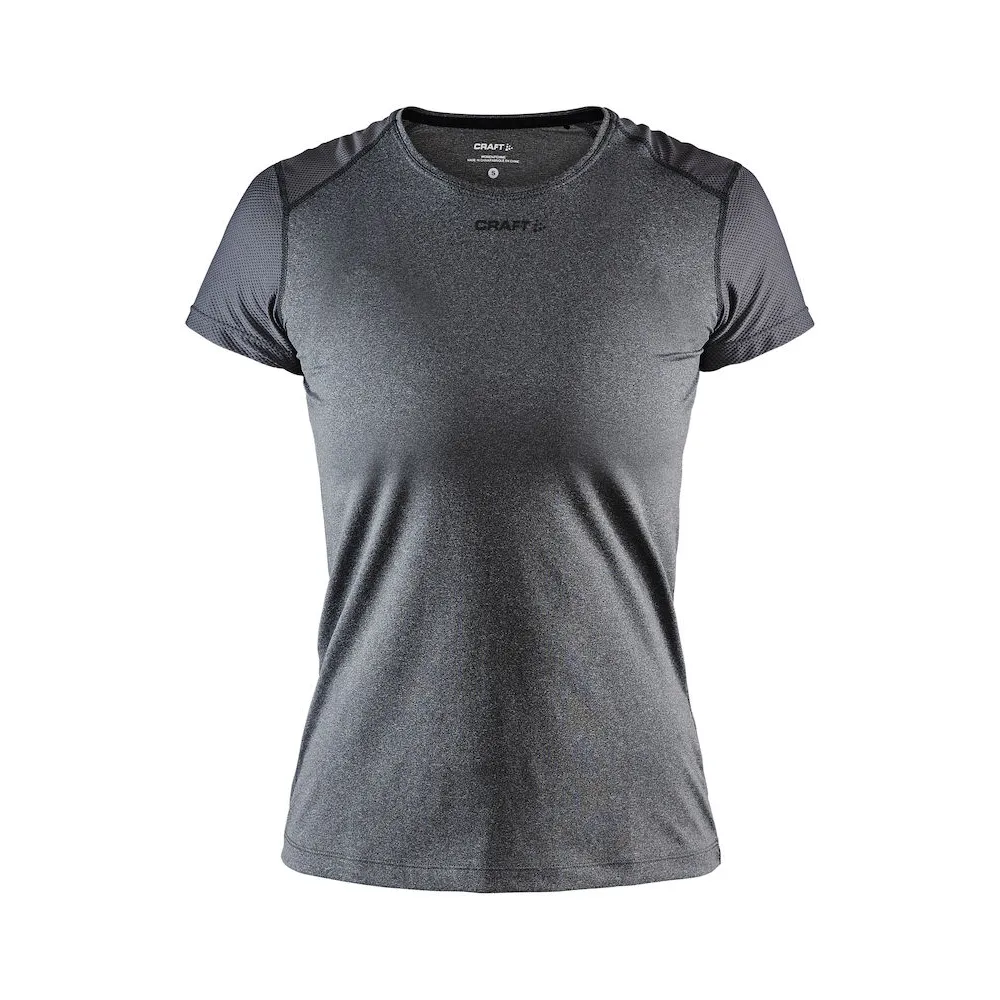 CRAFT ADV Essence SS Slim Tee W CRAFT ADV_Essence_SS_Slim_Tee_W 1908767 998000 BLACK MELANGE