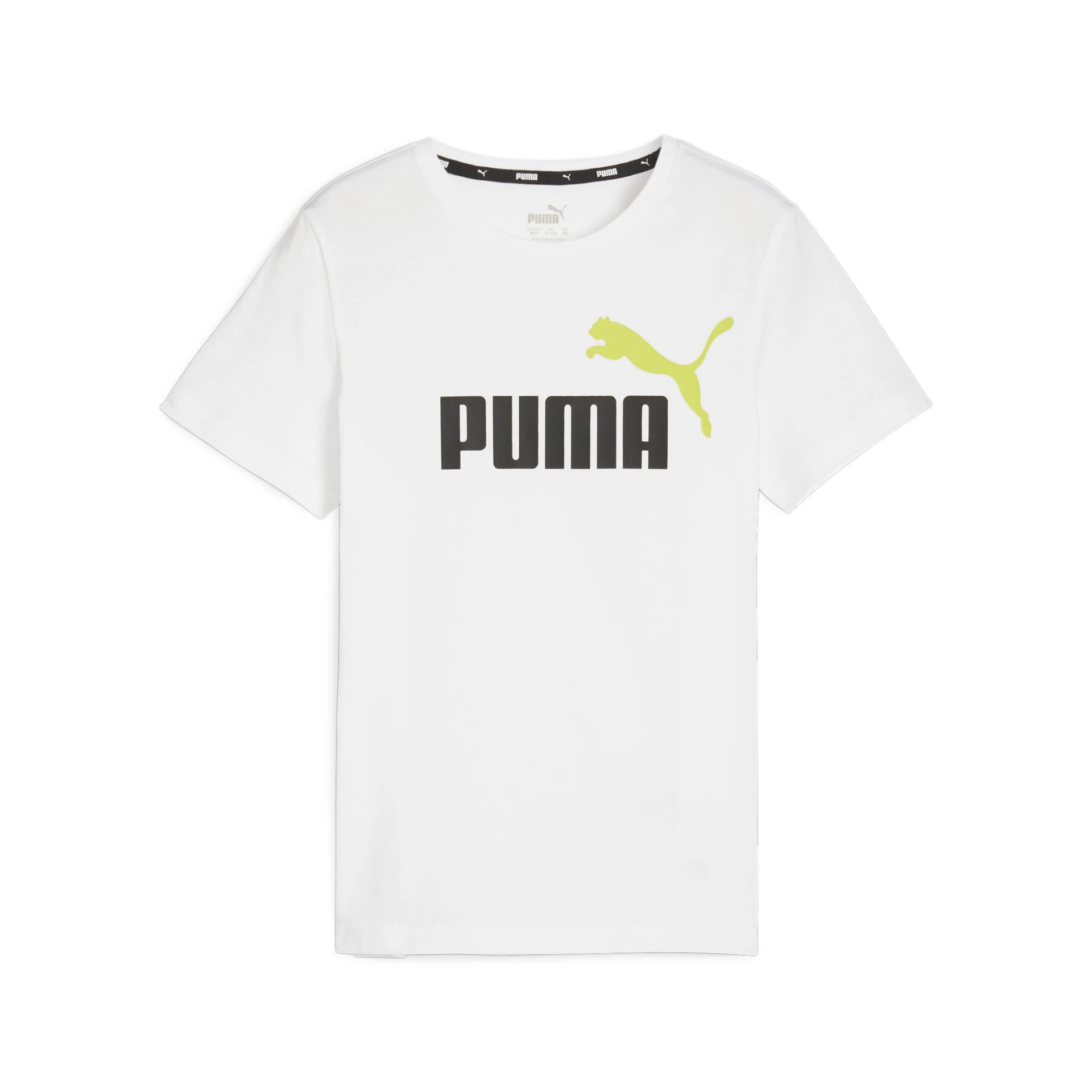 PUMA ESS_plus_2_Col_Logo_Tee_B 586985 032 PUMA WHITE-LIME SHEEN