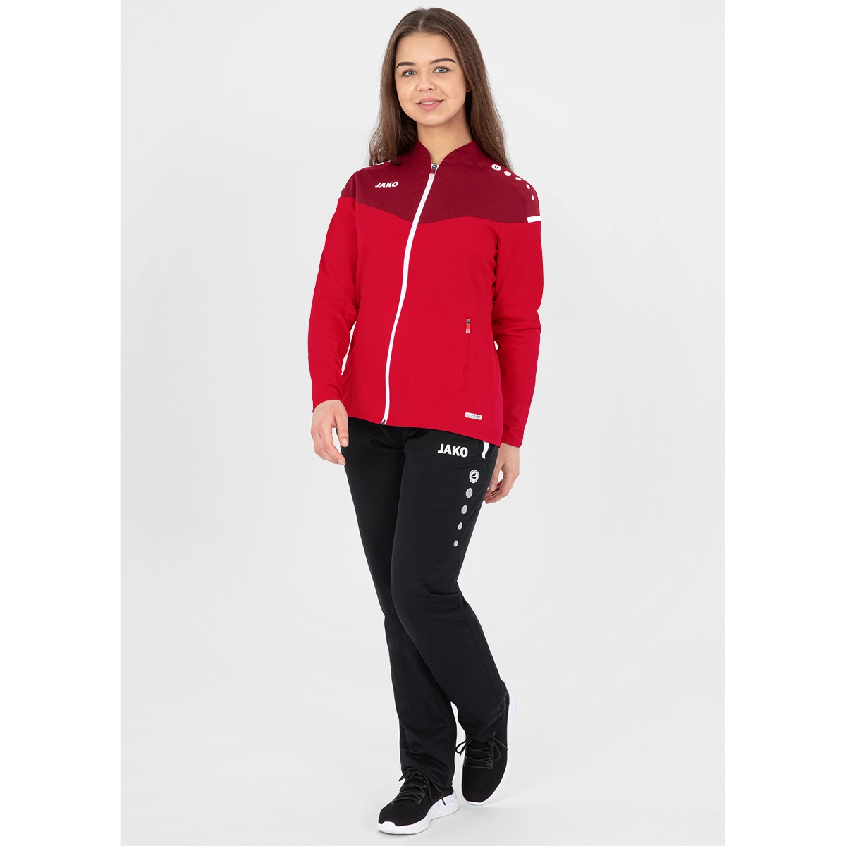 JAKO Damen_Praesentationsjacke_Champ_20 9820D 01 rot/weinrot