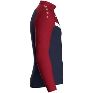 JAKO Herren_Pullover_Ziptop_Iconic A4T024HR8624 901 marine/chili rot