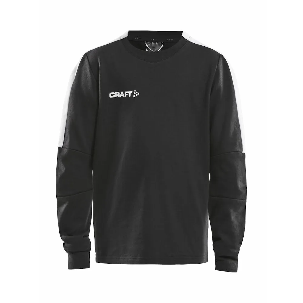 CRAFT Progress_GK_Sweatshirt_Jr 1907949 999900 BLACK/WHITE