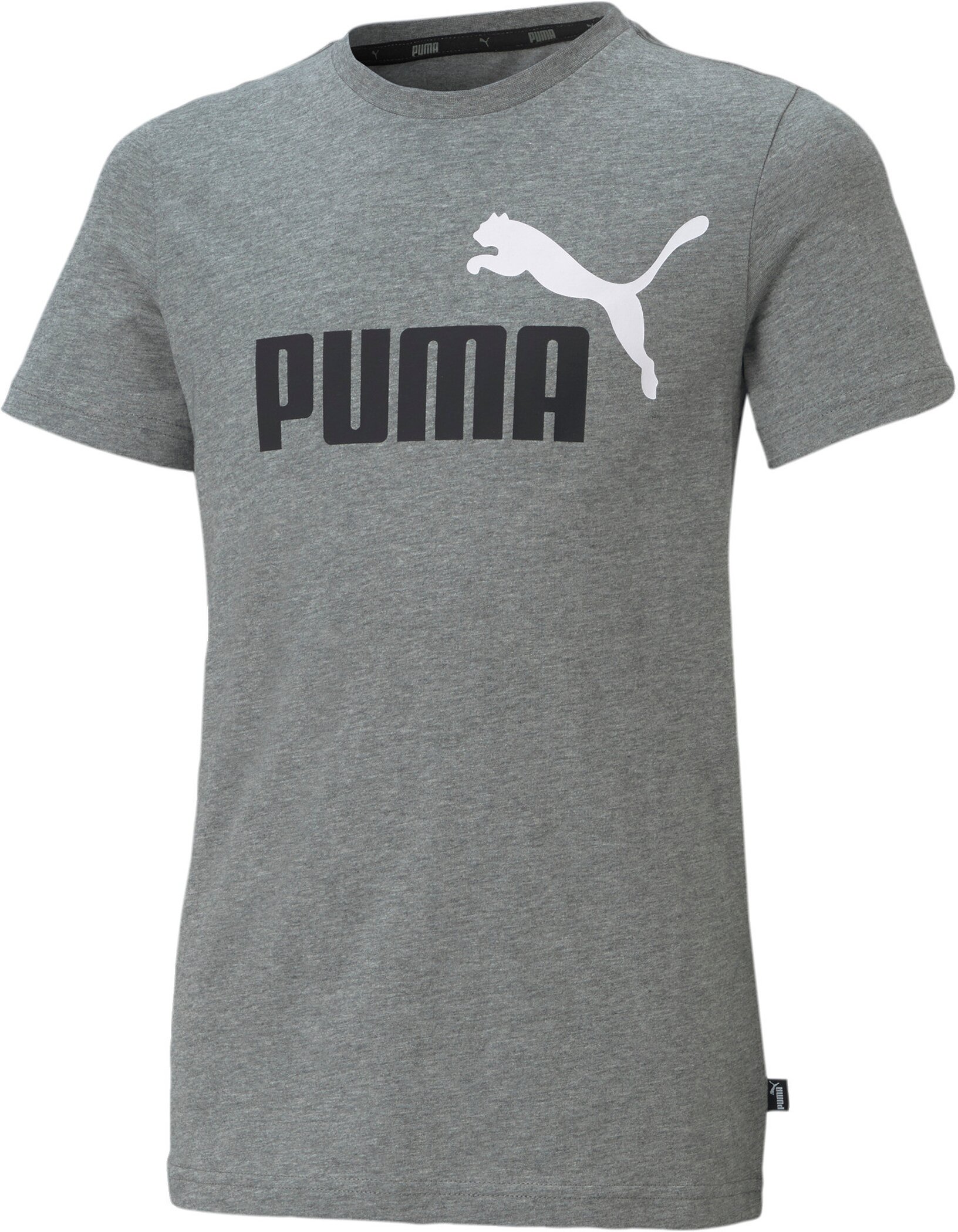 PUMA ESS_plus_2_Col_Logo_Tee_B 586985 003 MEDIUM GRAY HEATHER