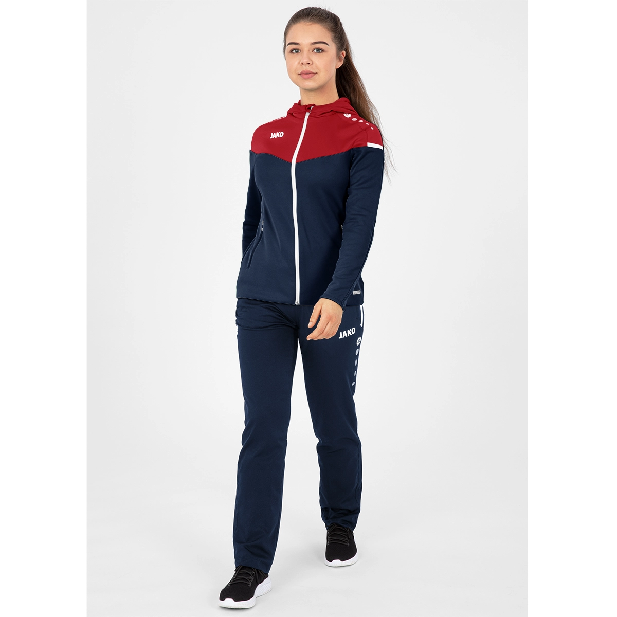 JAKO Kapuzenjacke_Champ_20 6820D 91 marine/chili rot