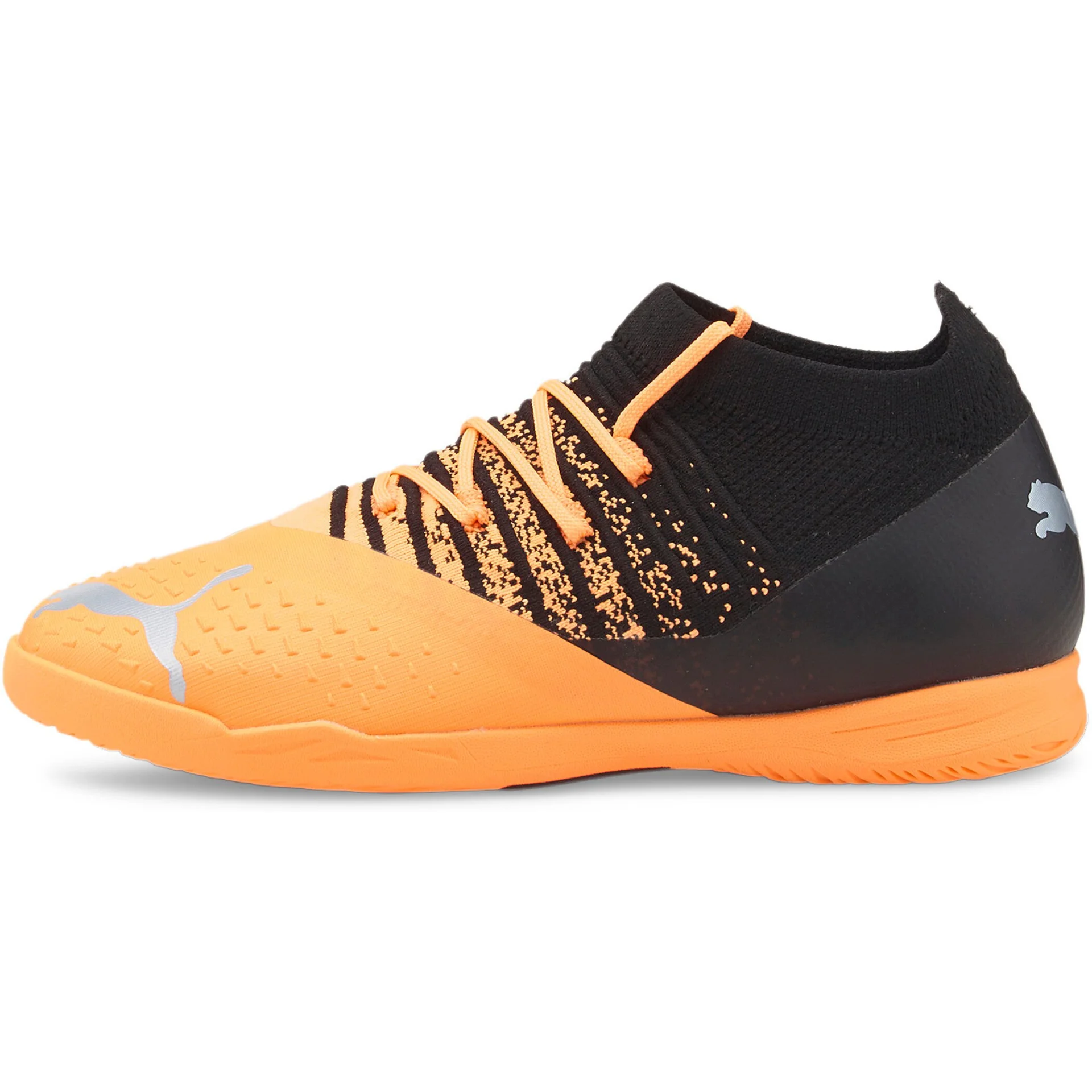 PUMA Kinder_Fussball_Hallenschuhe_FUTURE_Z_33_IT_Jr 106776 001 NEON CITRUS-DIAMOND SILVER