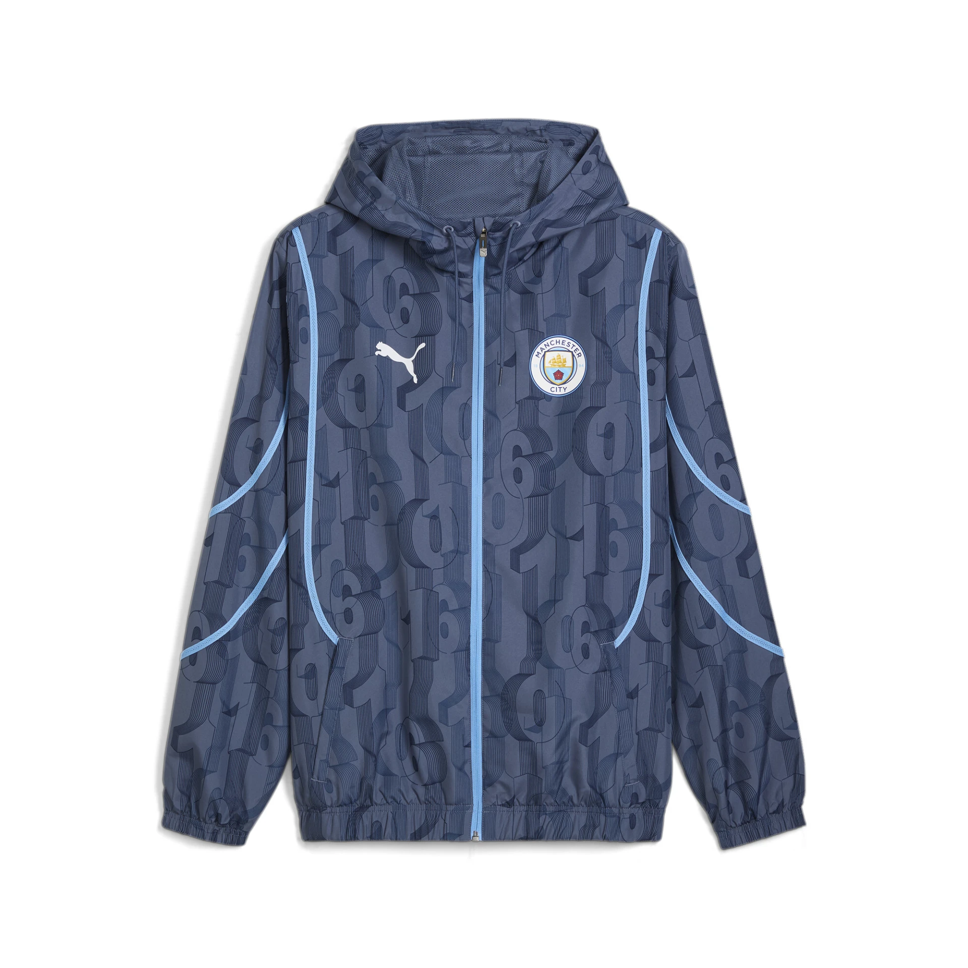 PUMA MCFC_Prematch_Woven_Jacket 777580 022 Inky Blue-Team Light Blue