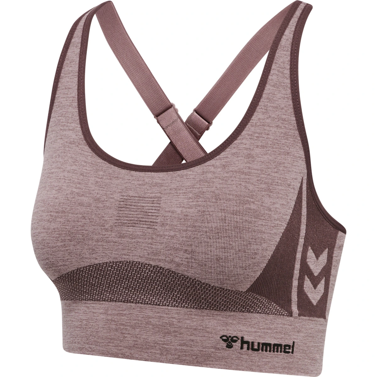HUMMEL Damen_hmlCLEA_SEAMLESS_SPORTS_TOP 211937 8018 FUDGE/WOODROSE MELANGE