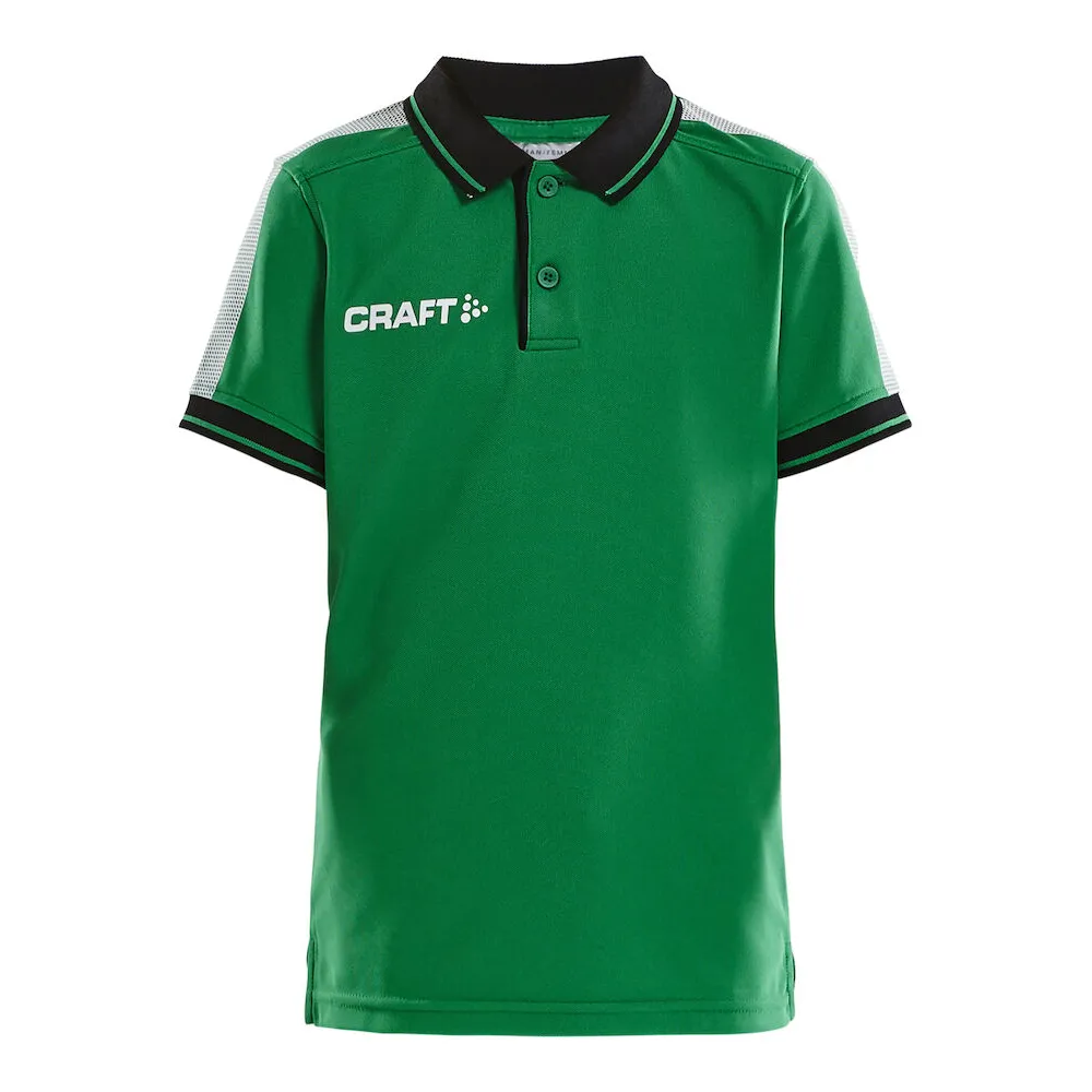 CRAFT Pro_Control_Poloshirt_Jr 1906736 651999 TEAM GREEN/BLACK