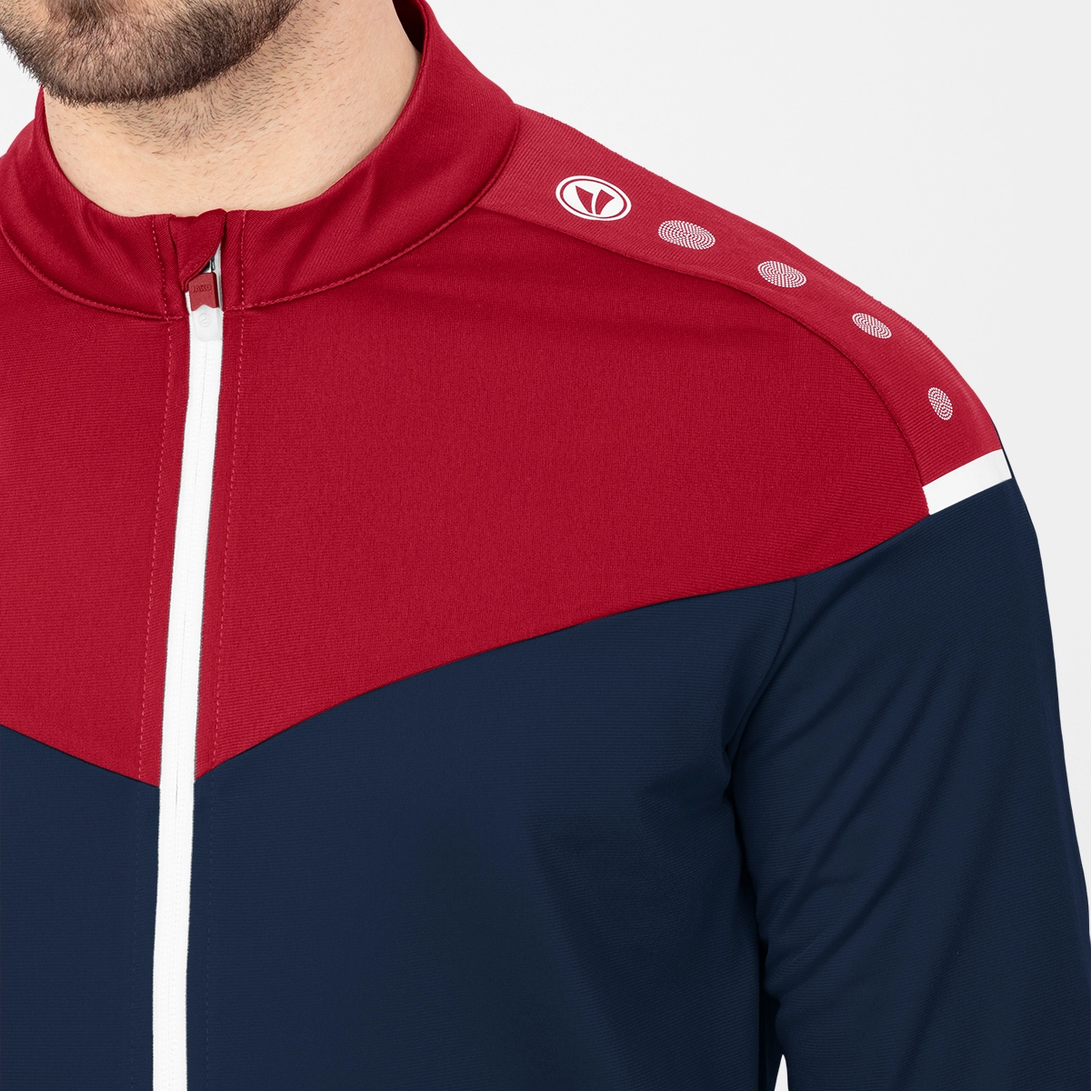 JAKO Kinder_Polyesterjacke_Champ_20 9320K 91 marine/chili rot
