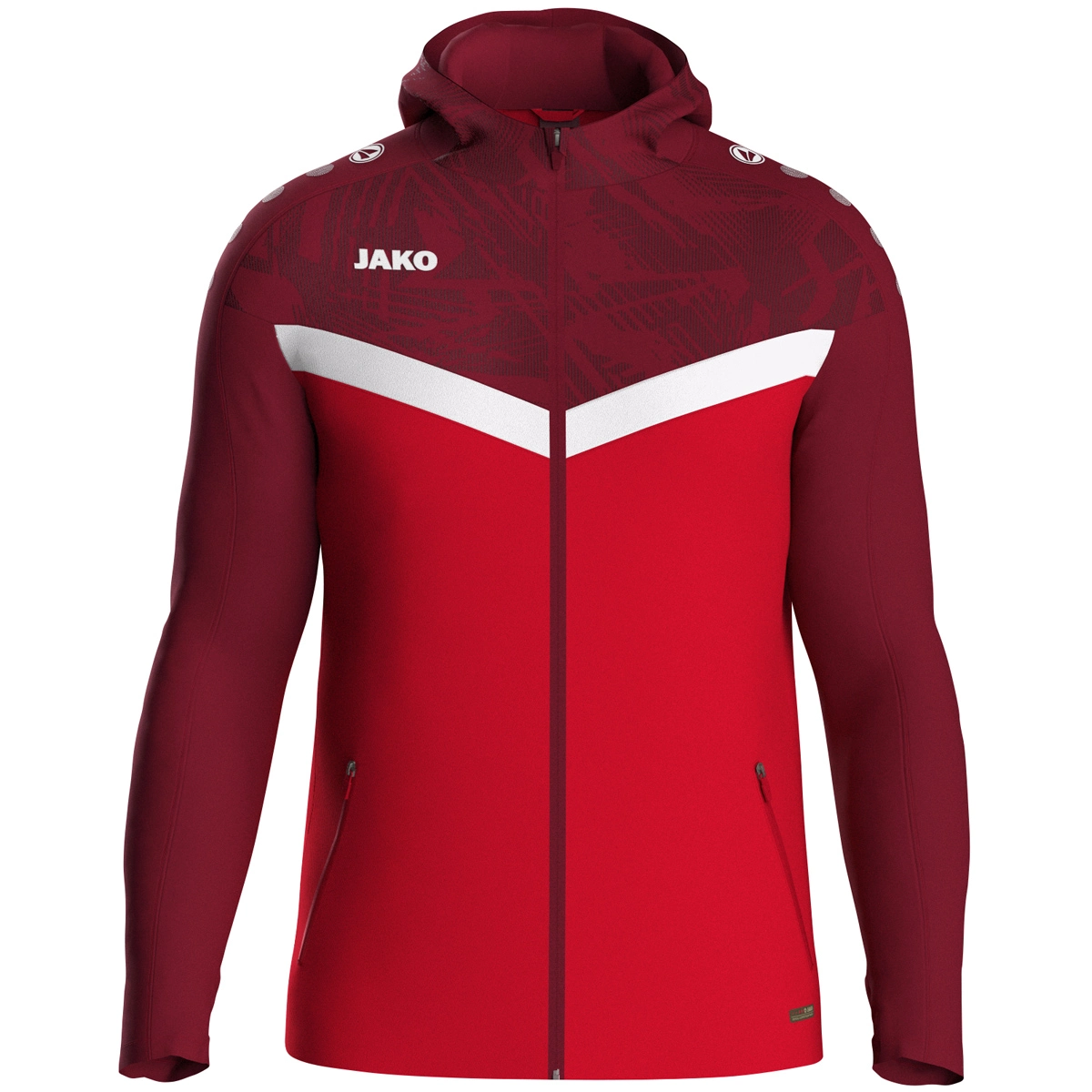 JAKO Kapuzenjacke_Iconic JAKO Kapuzenjacke_Iconic 6824K 103 rot/weinrot