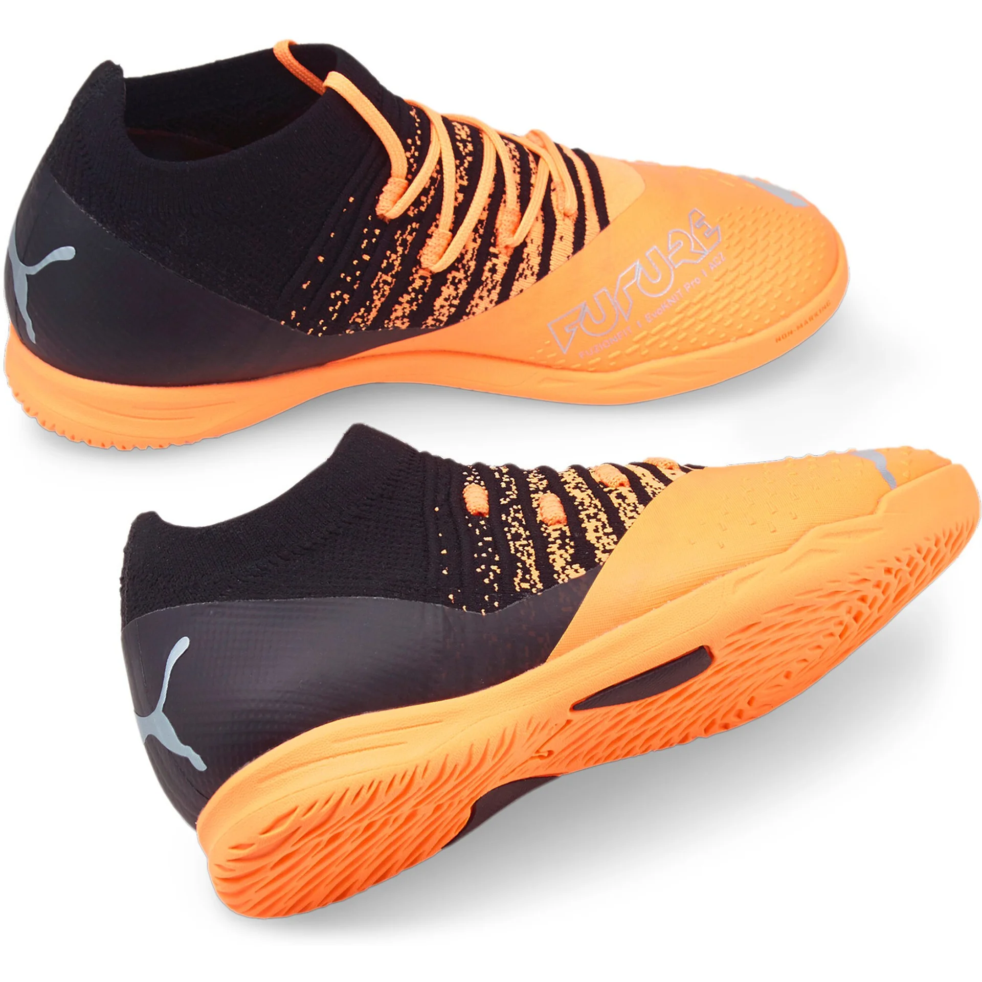 PUMA Kinder_Fussball_Hallenschuhe_FUTURE_Z_33_IT_Jr 106776 001 NEON CITRUS-DIAMOND SILVER