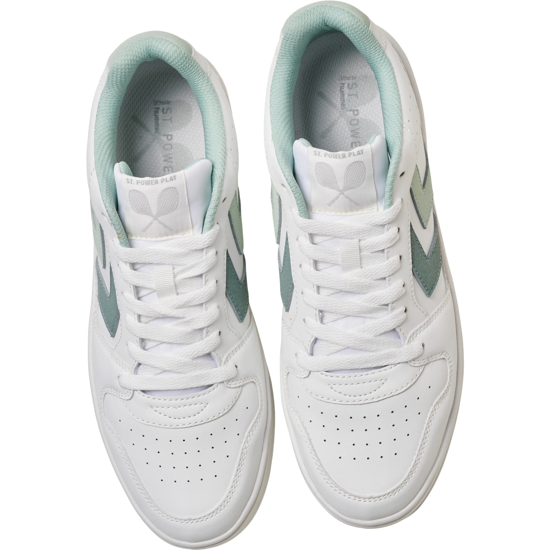 HUMMEL ST_POWER_PLAY_WMNS___WHITE_ERAYISH_GREEN___38 218557 9151 WHITE/SILT GREEN