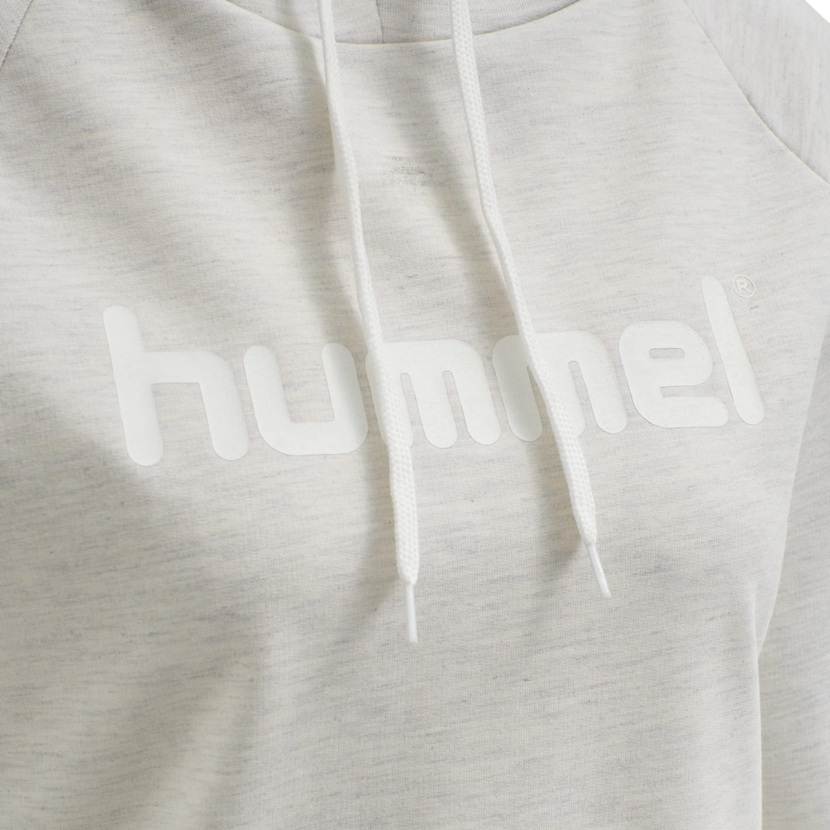 HUMMEL Damen_Kapuzensweat_HMLGO_COTTON_LOGO_HOODIE_WOMAN 203517 9158 EGRET MELANGE