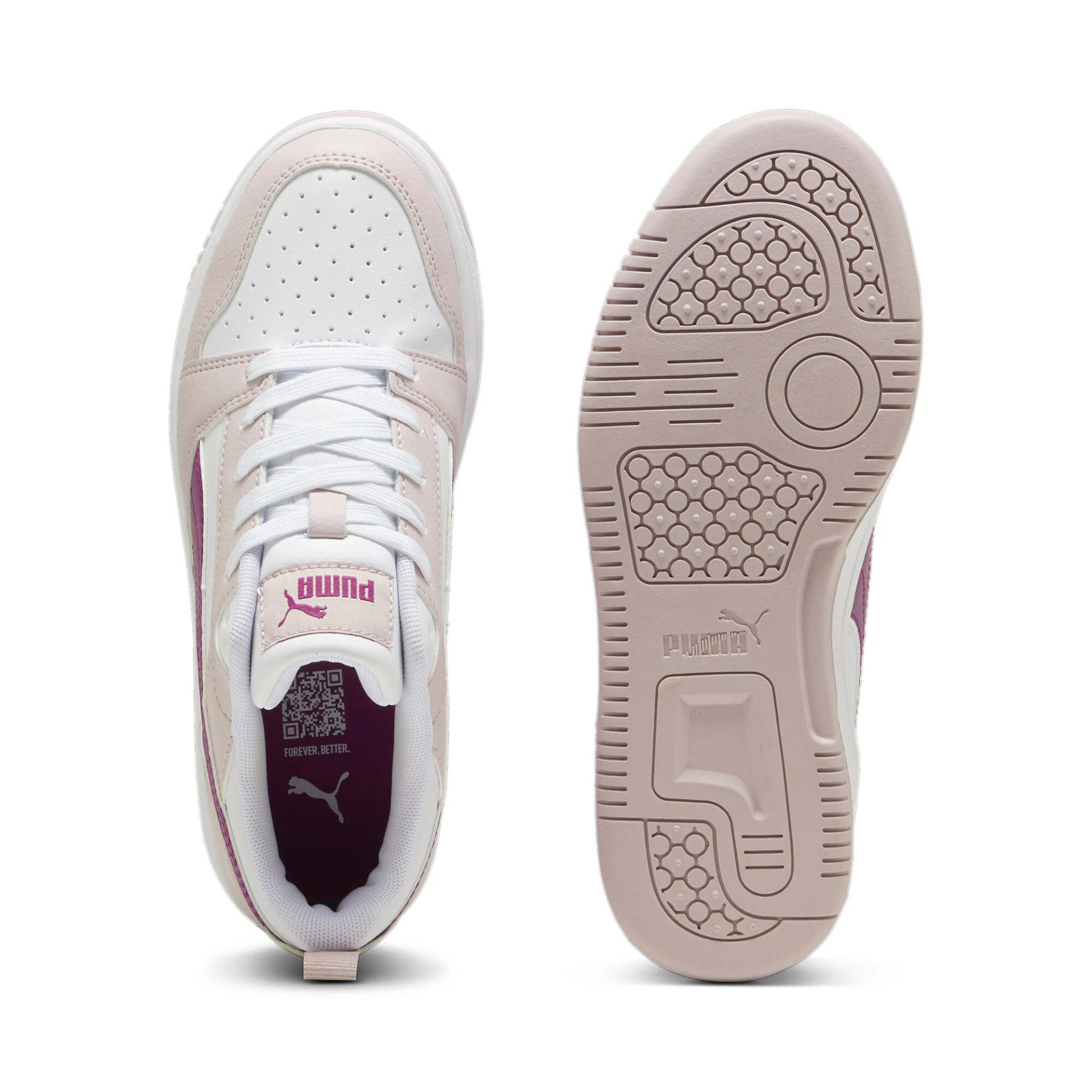 PUMA Puma_Rebound_V6_Lo_Jr 393833 014 Mauve Mist-Magenta Gleam-P