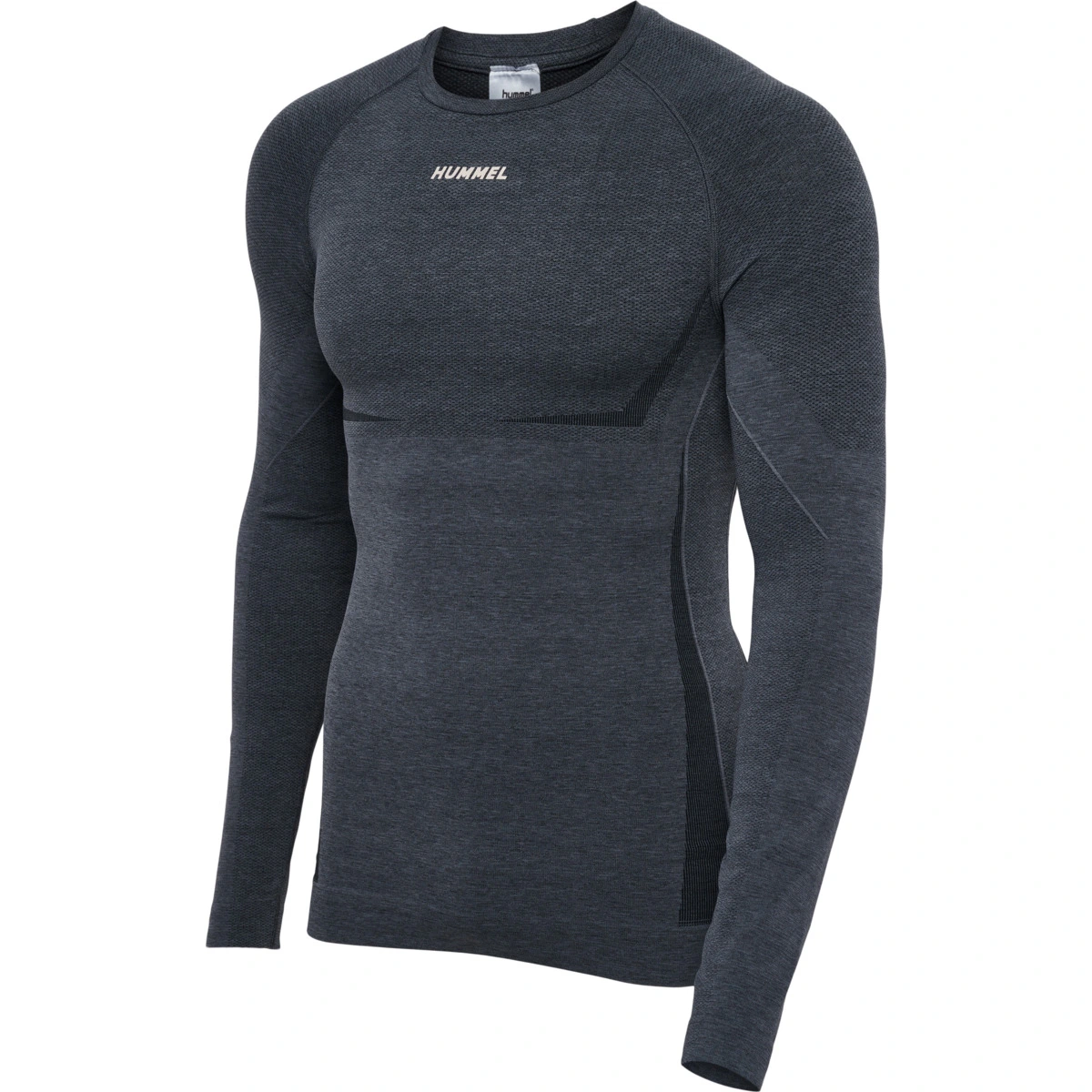 HUMMEL HUMMEL_Herren_Shirt_hmlTE_MIKE_SEAMLESS_T_SHIRT_L_S 213759 1038 BLACK/ASPHALT MELANGE