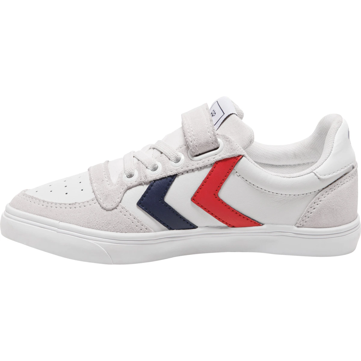HUMMEL SLIMMER_STADIL_LEATHER_LOW_JR 204495 9001 WHITE