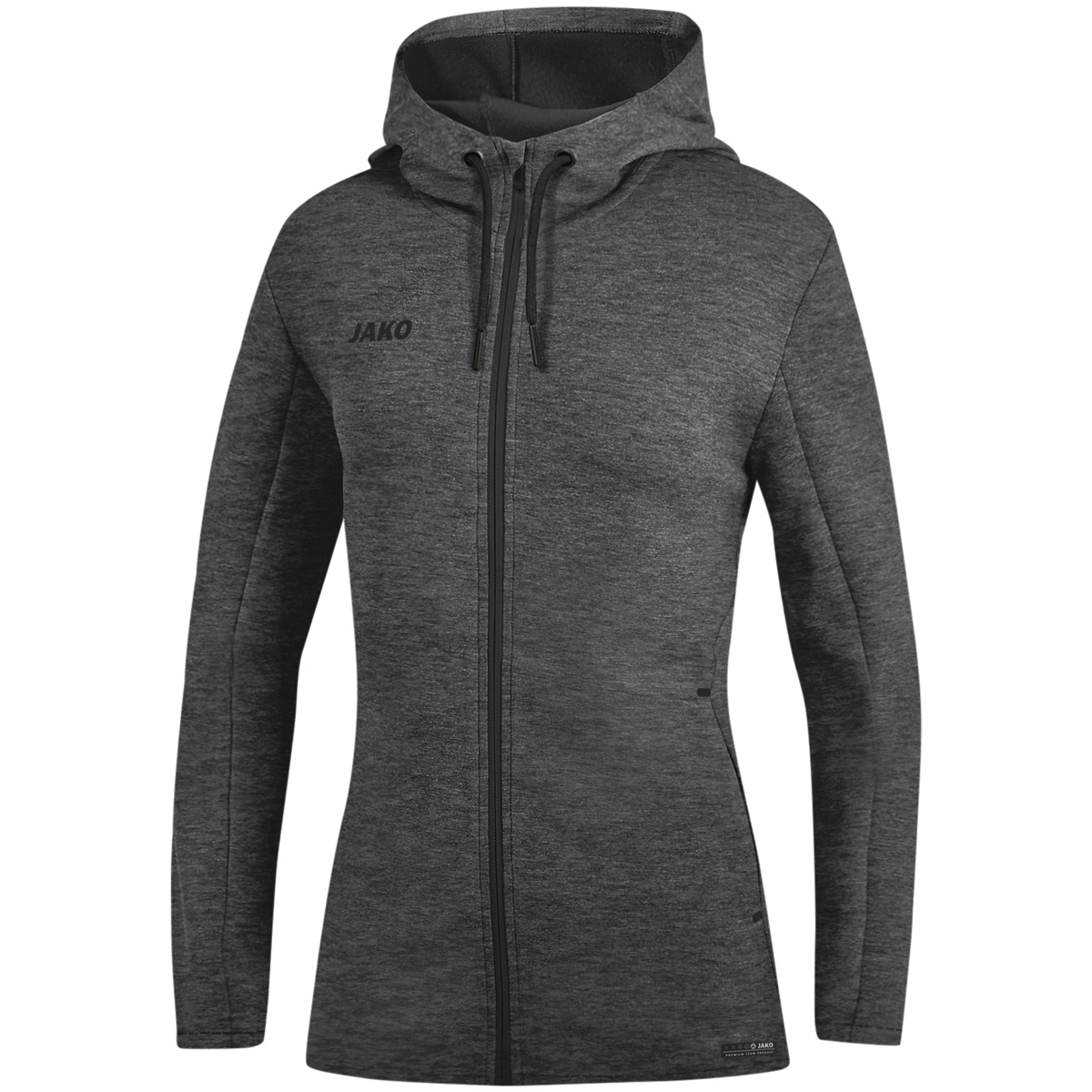 JAKO Herren_Kapuzenjacke_Premium_Basics 6829 21 anthrazit meliert