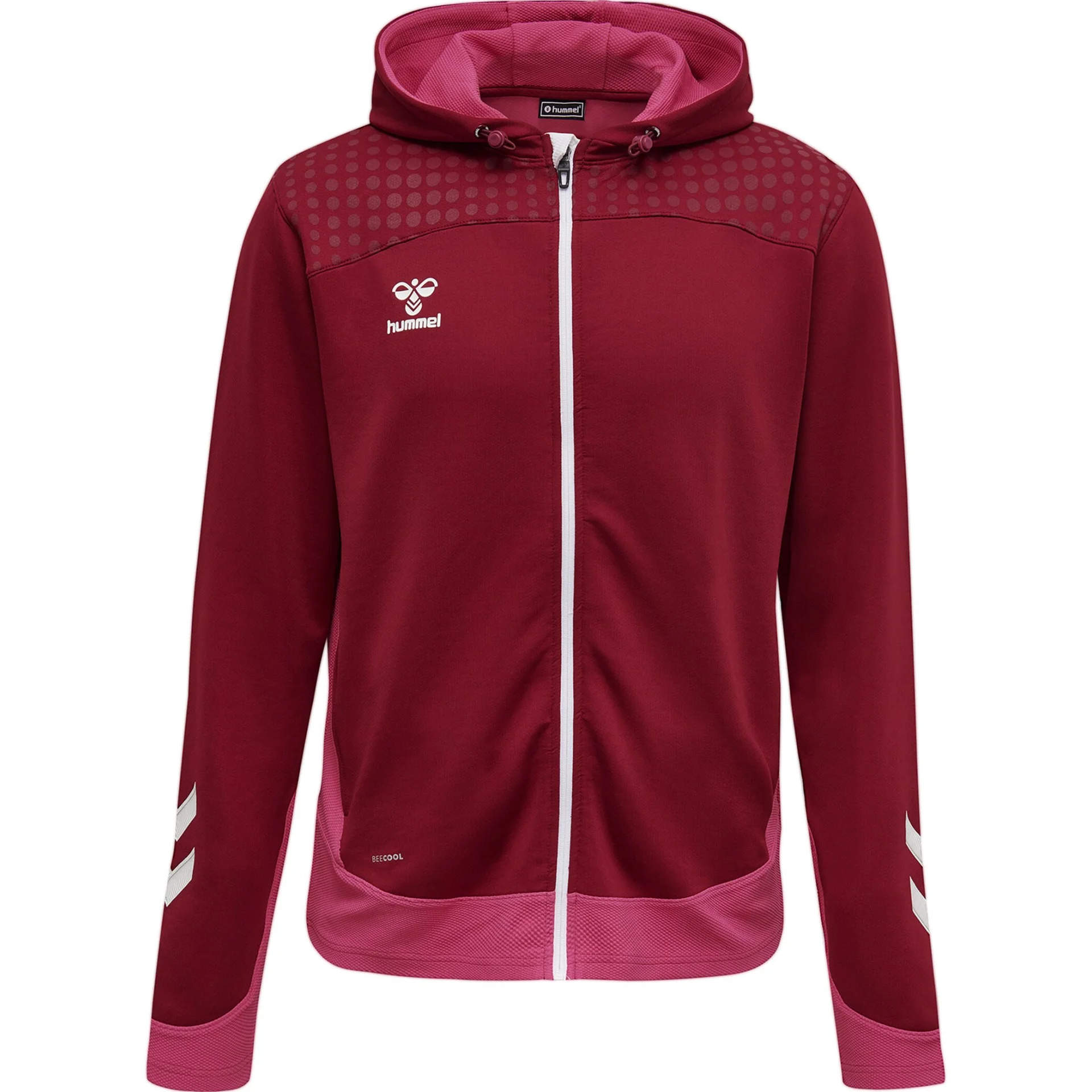 HUMMEL Kinder_Kapuzensweat_LEAD_ZIP_POLY 207412 3584 BIKING RED