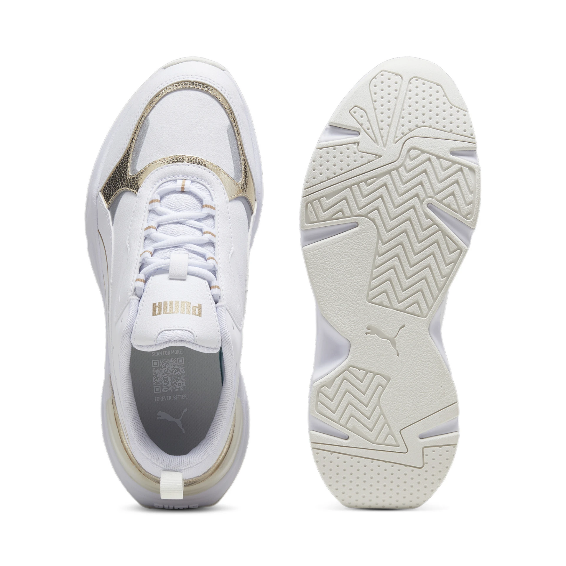 PUMA Cassia_Metallic_Shine 395267 001 PUMA WHITE-PUMA GOLD-PUMA